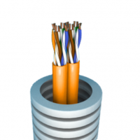 Preflex voorbedrade buis 20mm, Proline 2x U/UTP Cat6/E, Dca (100 meter)