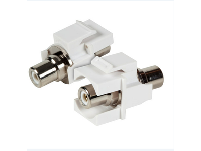 Proline RCA Snap-In Adapter, wit, tulp F/F, wit, audio