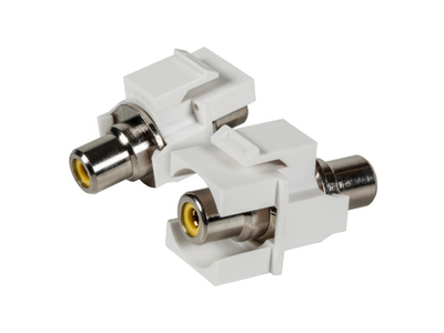 Proline RCA Snap-In Adapter, wit, tulp F/F, geel, audio