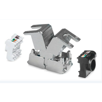 Kabelverbinder, 2 zijdig keystone Cat6A/ Class EA, IP20, Toolless, Metaal