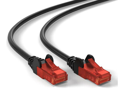 Datwyler Datwyler Cross patchkabel, UTP, Cat6, zwart + tule rood + labels, 4m Datwyler Datwyler Cross patchkabel, UTP, Cat6, zwart + tule rood + labels, 4m