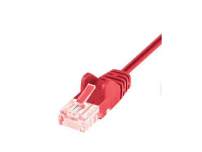 Datwyler Datwyler Slim Line Patchkabel, U/UTP Cat6/E, flex, LSOH, rood Datwyler Datwyler Slim Line Patchkabel, U/UTP Cat6/E, flex, LSOH, rood