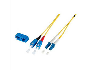 Proline Glasvezel Patchkabel, OS2, DX, LC/PC-SC/PC,Geel