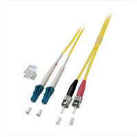 Glasvezel Patchkabel, OS2, DX, LC-ST, Geel