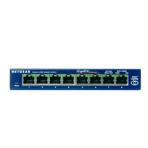 Netgear Switch 8x 10/100/1000, Unmanaged, desktop 1 Netgear Switch 8x 10/100/1000, Unmanaged, desktop 1