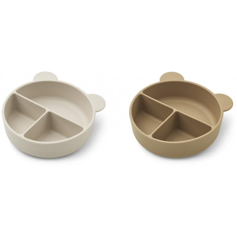 Liewood Connie | Divider Bowl | 2 Pack | Sandy Oat Mix