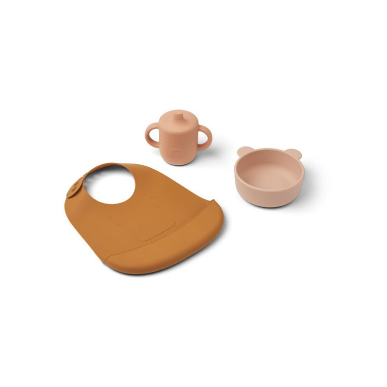 LIEWOOD Connor Baby Dining Set | Mr Bear Rose Multi Mix