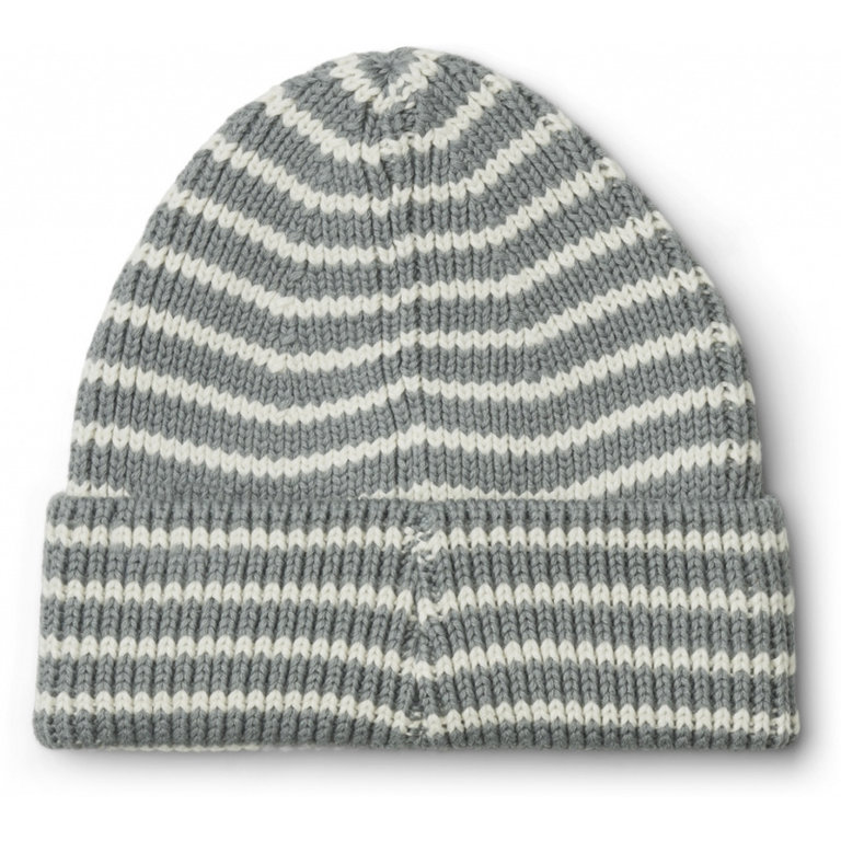 LIEWOOD Ezra Beanie | Stripe Blue Fog / Creme De La Creme