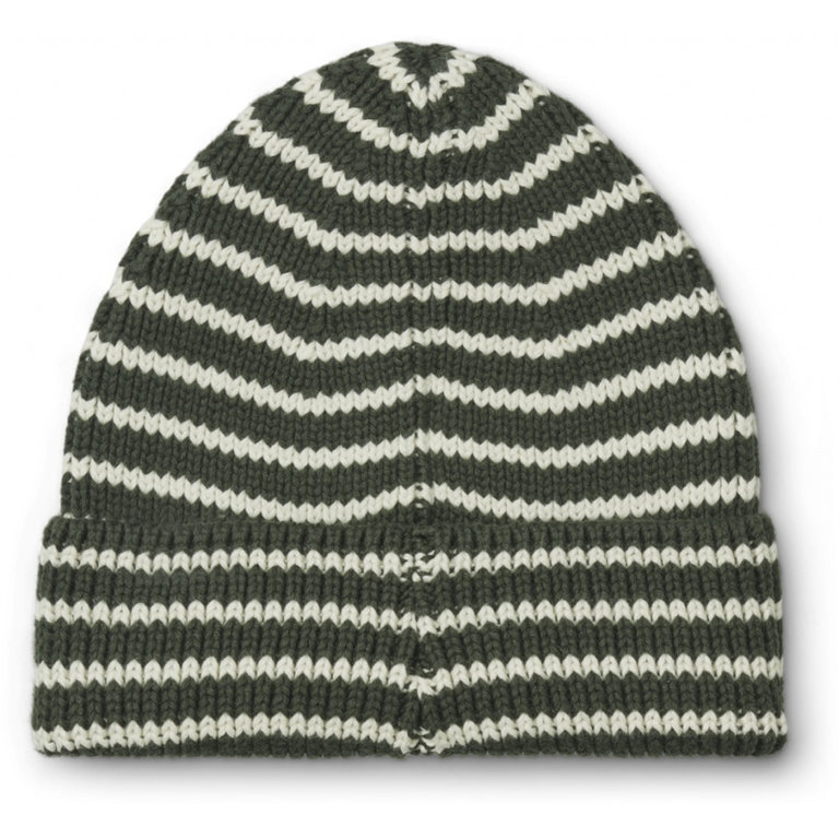 LIEWOOD LIEWOOD muts Ezra Beanie groen gestreept Hunter Green Creme De La Creme