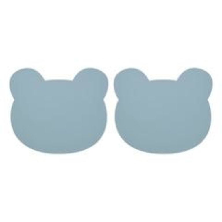 LIEWOOD Gada | Placemat 2 Pack | Bear Sea Blue