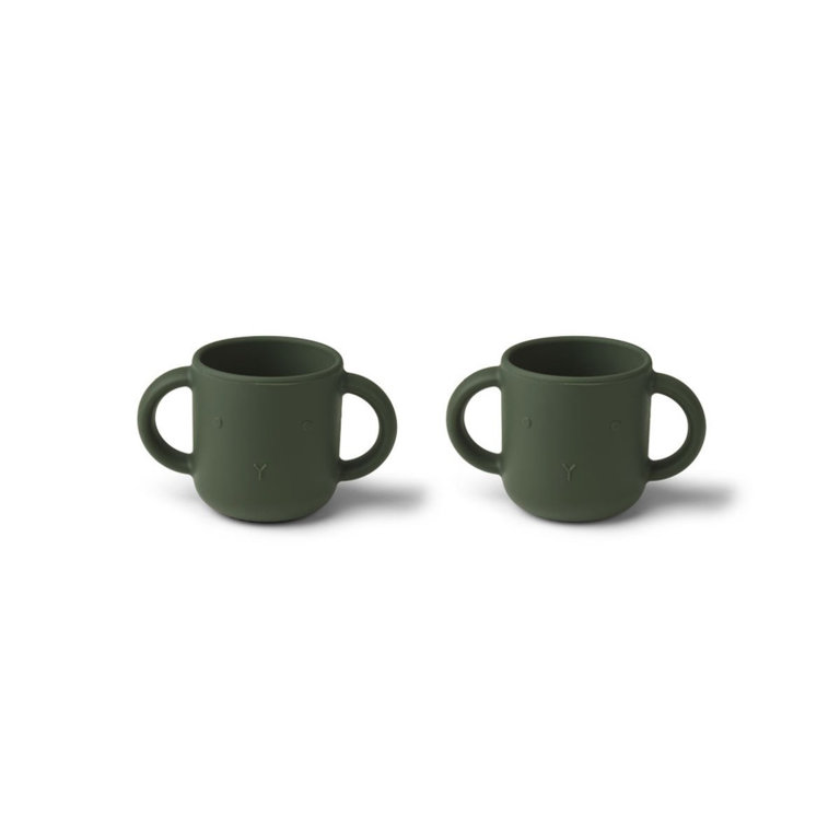 LIEWOOD Gene Silicone Cup | 2 Pack | Rabbit Hunter Green