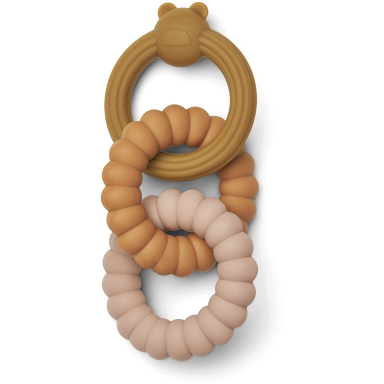 LIEWOOD Gilbert Teether | Mr Bear Almond Multi Mix