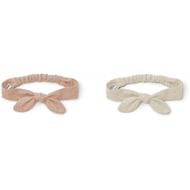 LIEWOOD LIEWOOD haarband Henny Anglaise 2-pack Pale Tuscany Sandy Mix roze/beige