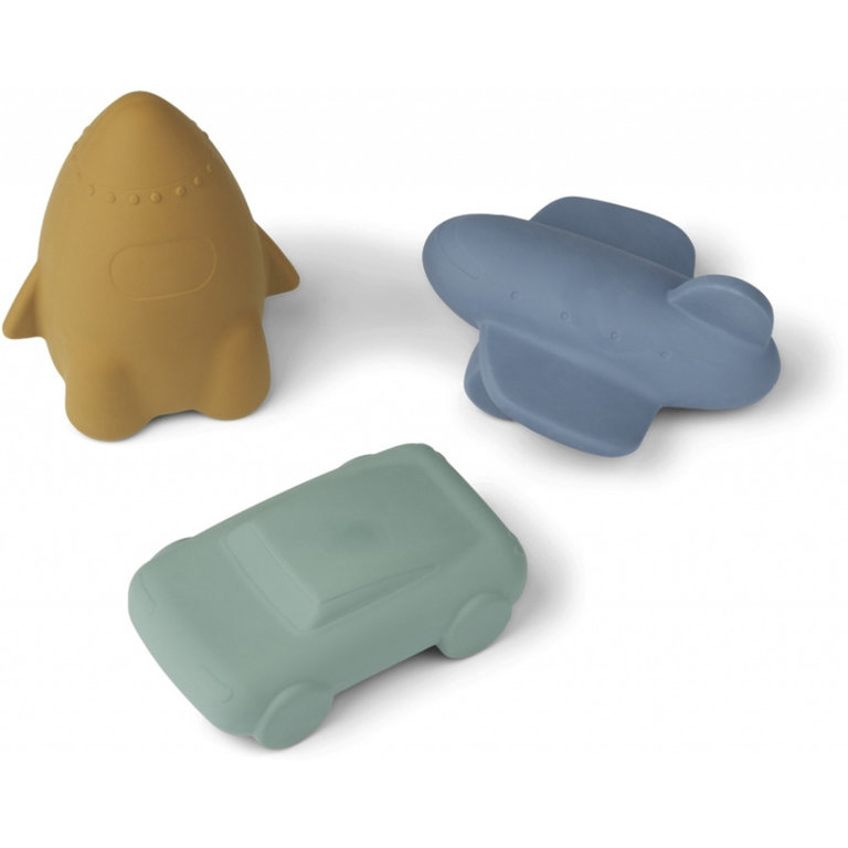 LIEWOOD LIEWOOD speelgoed Jacob 3-pack Blue Multi Mix blauw