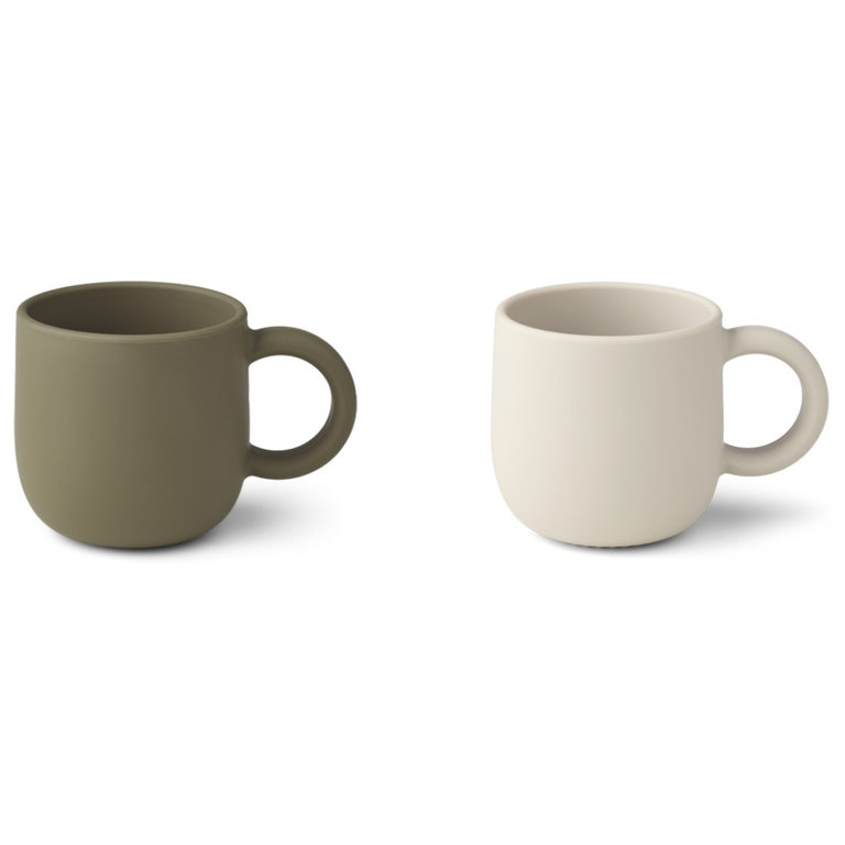 LIEWOOD LIEWOOD Merce drinkbeker 2-pack Khaki Sandy Mix / Khaki Zand Mix beker