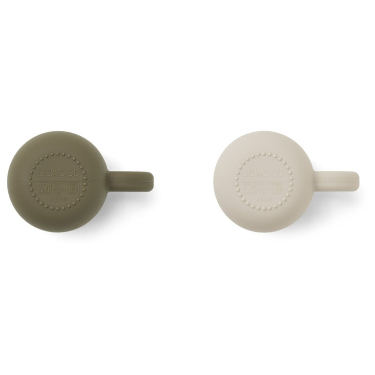 LIEWOOD LIEWOOD Merce drinkbeker 2-pack Khaki Sandy Mix / Khaki Zand Mix beker