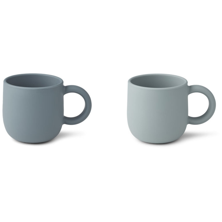 LIEWOOD LIEWOOD bekerset Merce 2-pack Blue Mix blauw