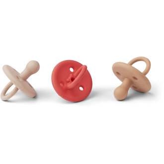 LIEWOOD Paula Pacifier | 3 Pack | Apple Red Multi Mix