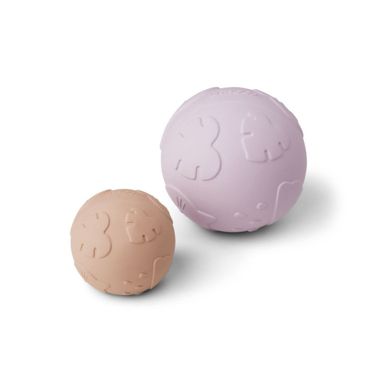 LIEWOOD Thea Baby Ball | 2 Pack | Classic Light Lavender / Rose Mix