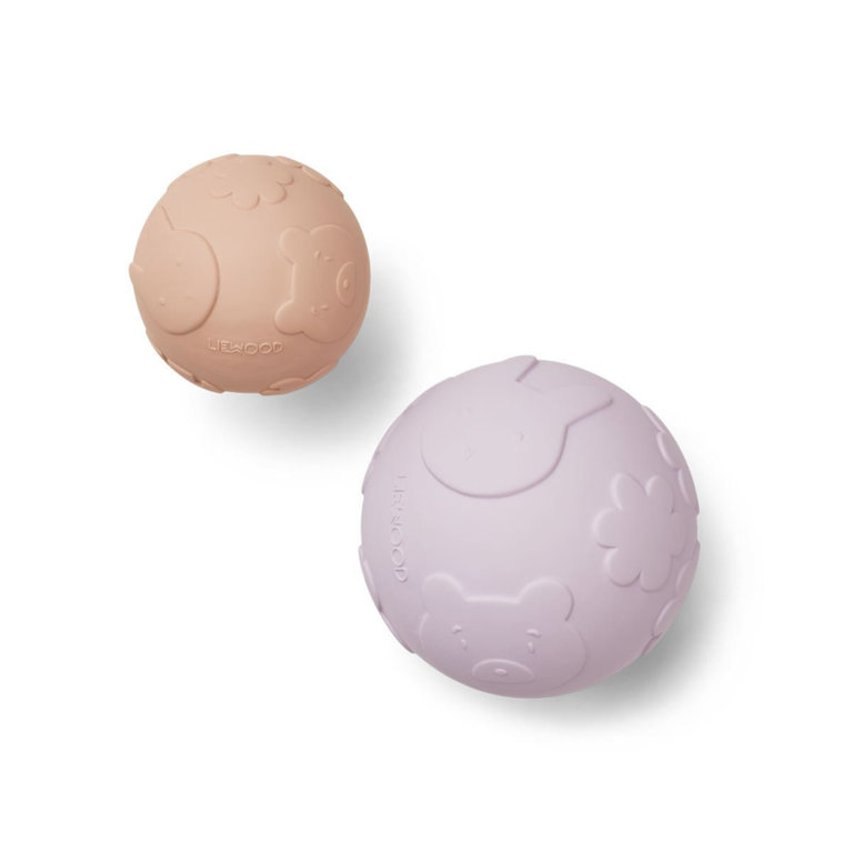 LIEWOOD Thea Baby Ball | 2 Pack | Classic Light Lavender / Rose Mix