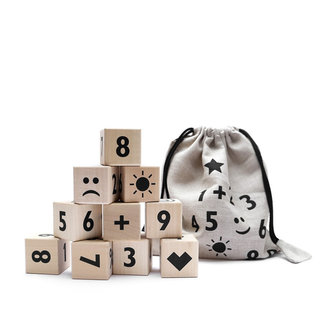 Ooh Noo Wooden | Math Blocks | Black