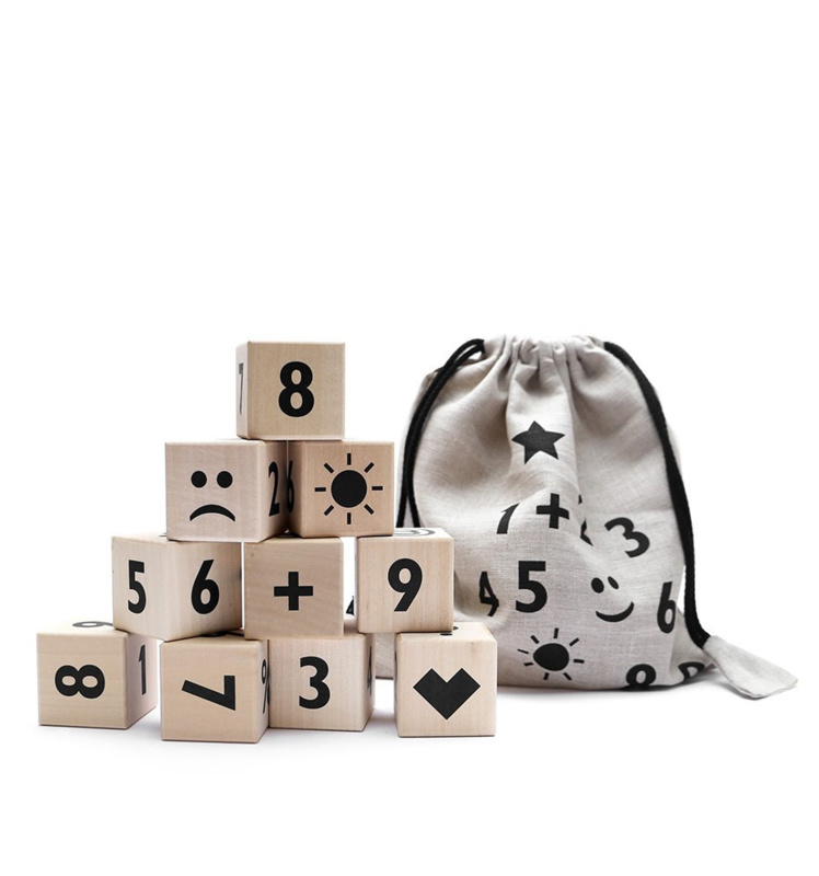 OOH NOO | WOODEN | MATH BLOCKS | BLACK - MixMix Kids Conceptstore