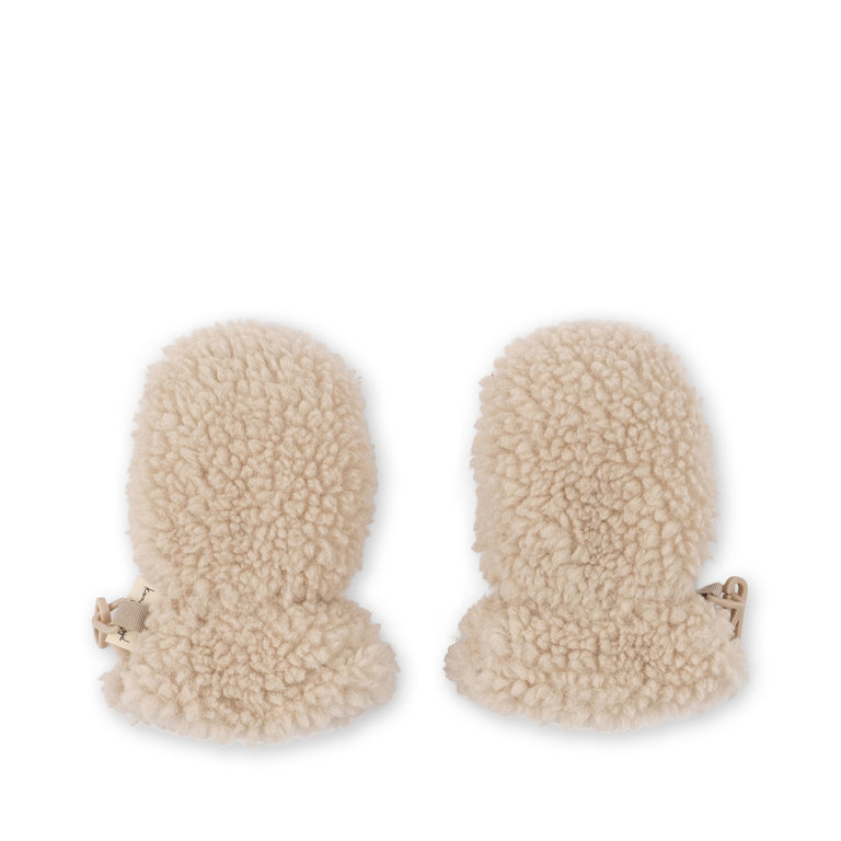 Konges Slojd Konges Slojd | Grizz teddy baby mittens | Cream off white
