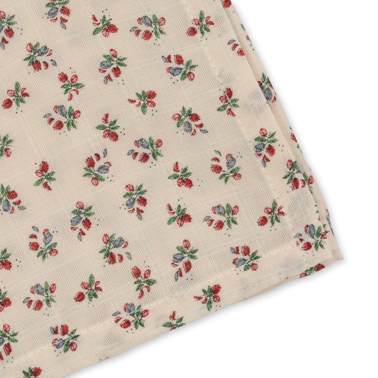 Konges Sløjd KONGES SLØJD hydrofiele doeken baby 3-pack mousseline GOTS Fleur Tricolore bloemen