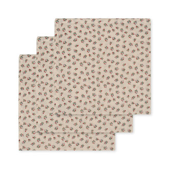 Konges Sløjd 3 pack muslin cloth gots | Fleur tricolore