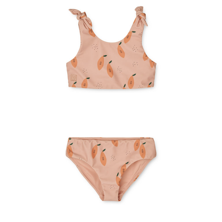 LIEWOOD Bow Printed Bikini Set | Papaya / Pale tuscany