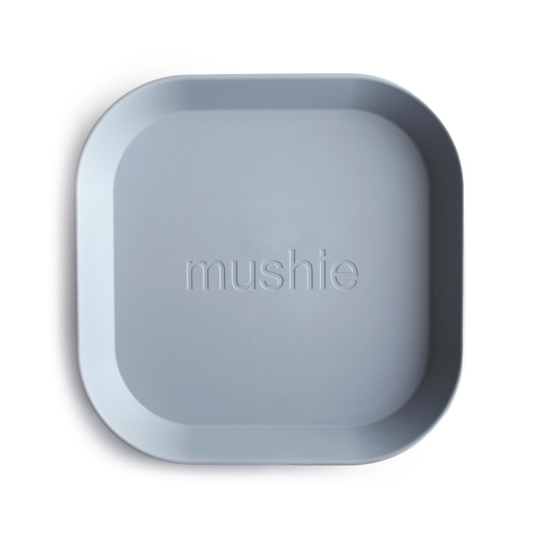 mushie Plates Square | 2-pack | Cloud