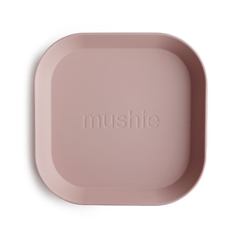 mushie Plates Square | 2-pack | Blush