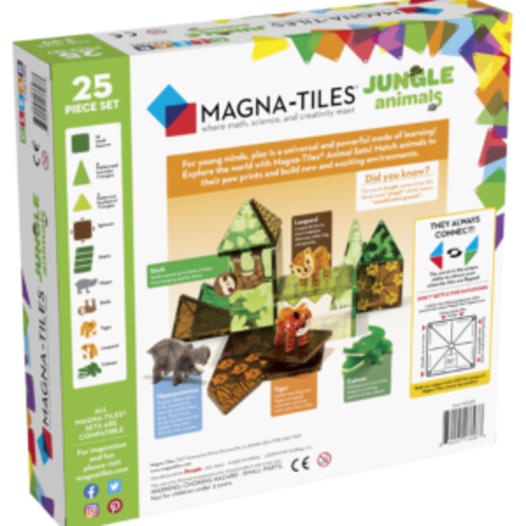 MAGNA-TILES Magna Tiles | Jungle Animals 25 piece set