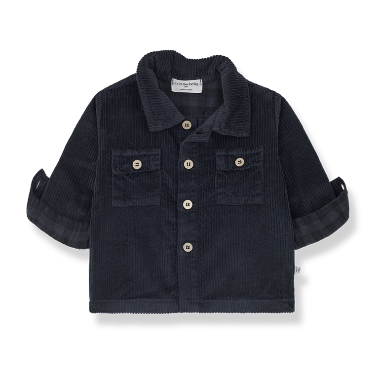 1+ in the family Dries oversize shirt | Navy Festive