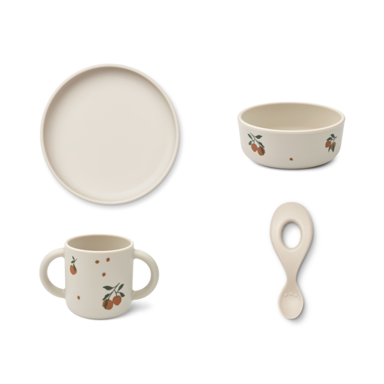 LIEWOOD Vivi printed tableware set | Peach/Sandy