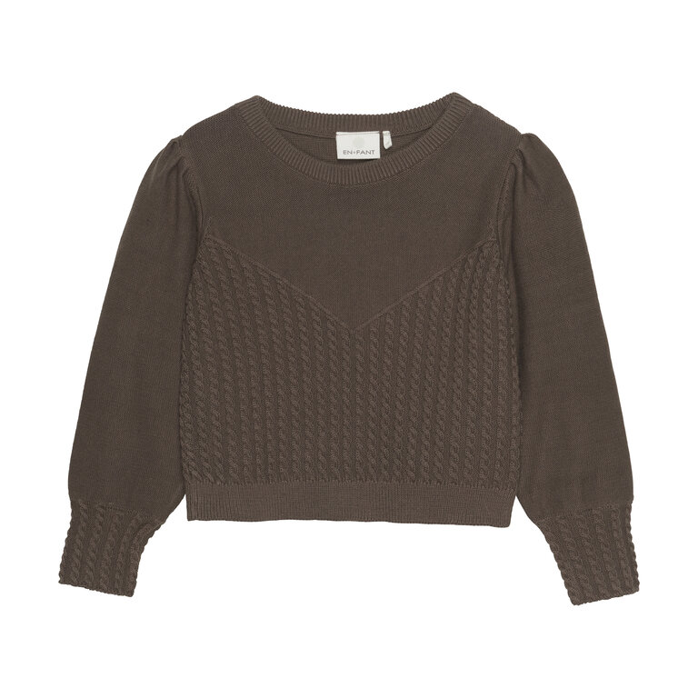 EN FANT Pullover knit | Chocolate chip