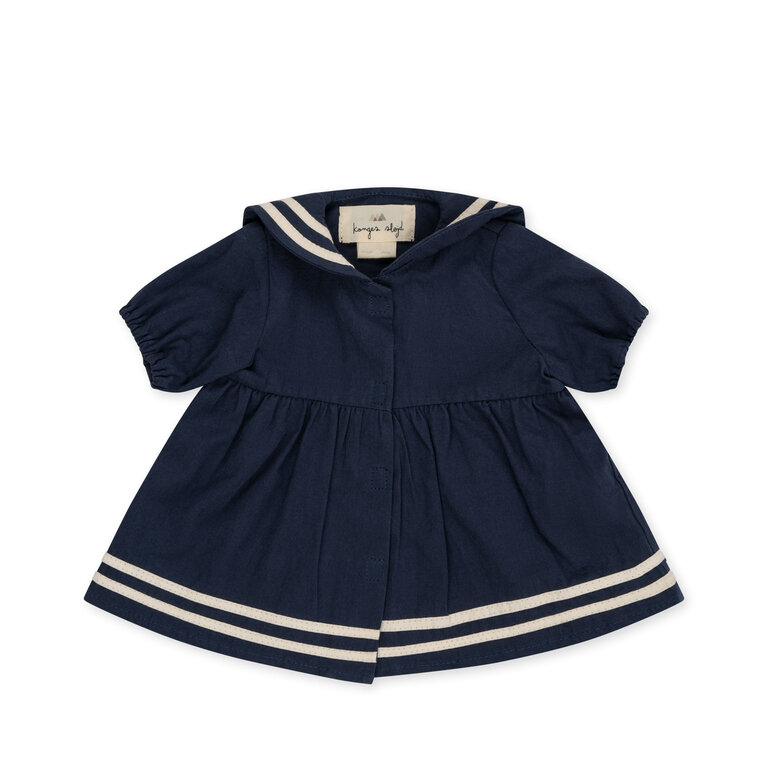 Konges Sløjd Konges Sløjd poppenjurk sailor Dress Blue blauw poppenkleding