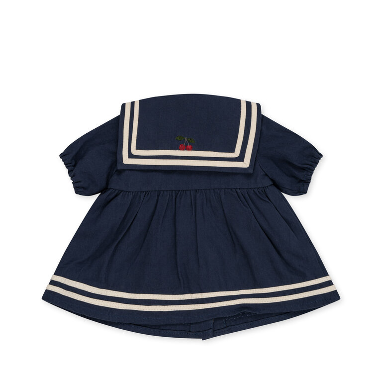Konges Sløjd Konges Sløjd poppenjurk sailor Dress Blue blauw poppenkleding