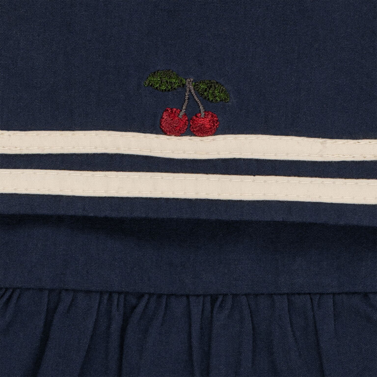 Konges Sløjd Konges Sløjd poppenjurk sailor Dress Blue blauw poppenkleding
