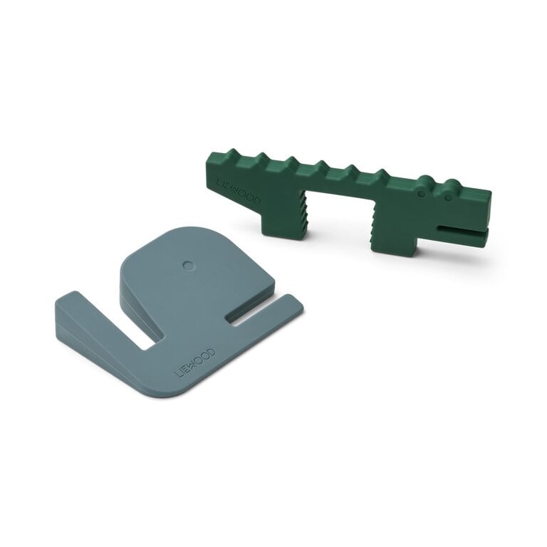 LIEWOOD Bjarke door stopper 2-pack | Whale Blue Garden Green