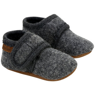EN FANT Baby Wool slippers | Dark grey melange