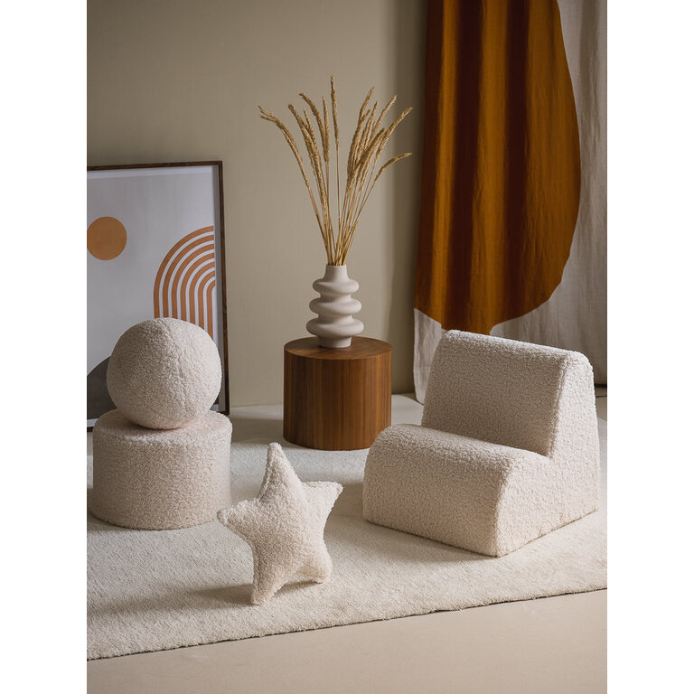 WigiWama Cream White Ball Cushion