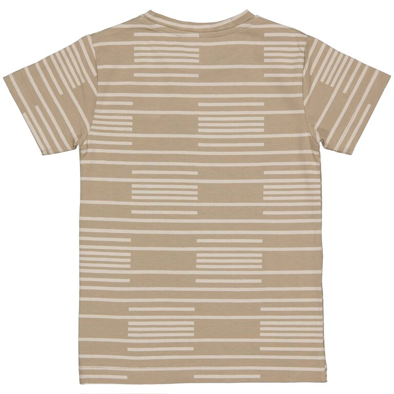 Levv T-shirt Mason | Taupe stripe