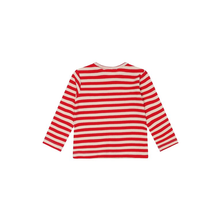 The New The New shirt kind Fro L/S Rib Tee (rood gestreept)