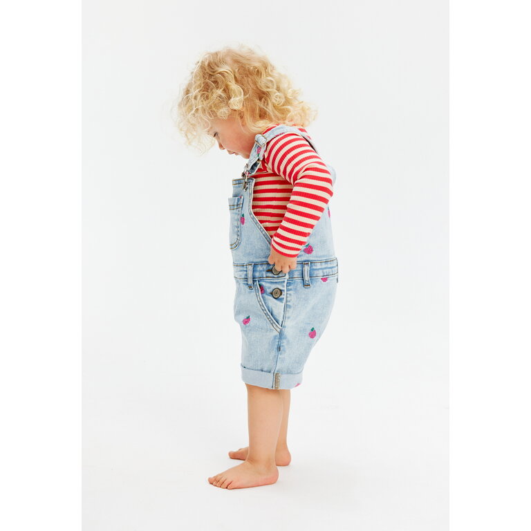The New The New shirt kind Fro L/S Rib Tee (rood gestreept)