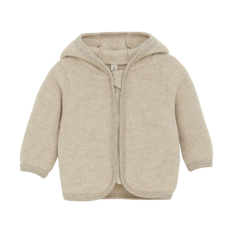 Huttelihut Jacket Ears Wool Fleece | Dust Melange