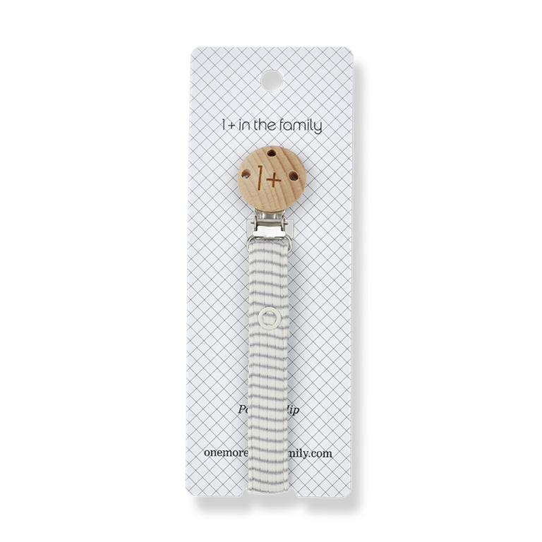 1+ in the family Aina pacifier clip | Speenkoord smoky/ivory