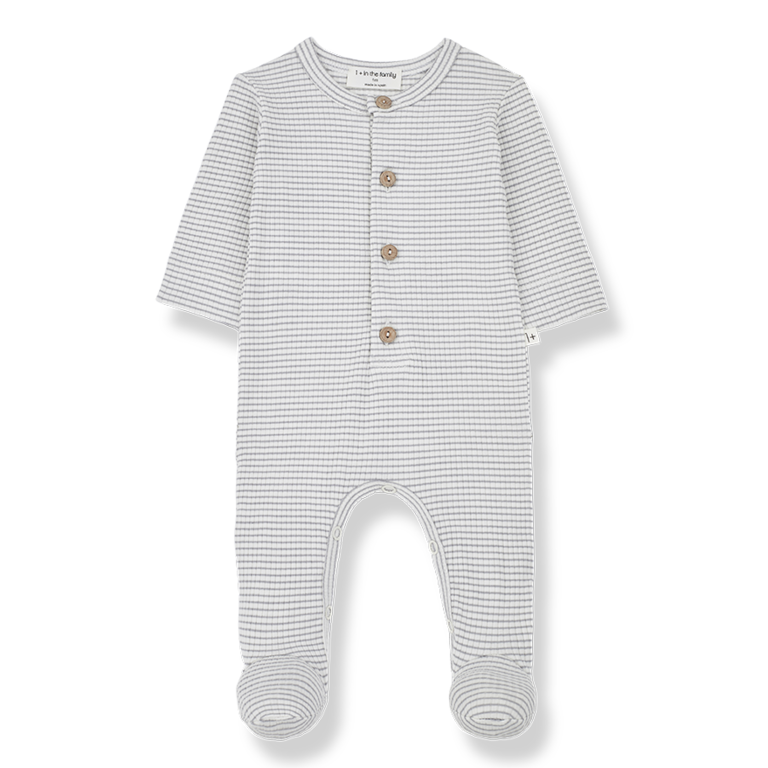 1+ in the family Nino jumpsuit with feet | smoky/ivory