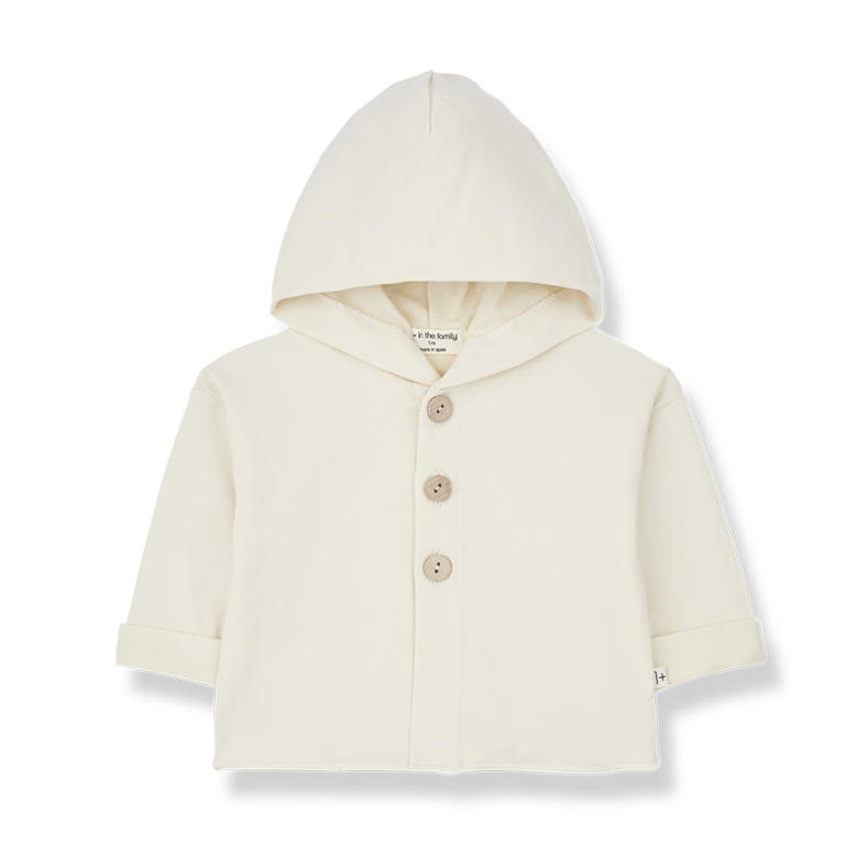 1+ in the family Paolo Hooded Jacket | Ivory