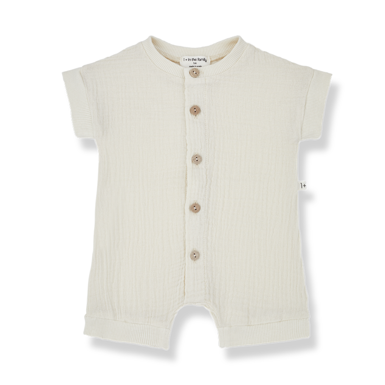 1+ in the family Federico romper | Ivory